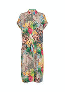 Daya 3 Aop Dress - Shadow Green