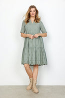 Debbie 3 Dress - Shadow Green