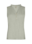 Babette Sleeveless T-shirt - Shadow Green