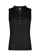 Babette Sleeveless T-shirt - Black