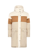 Ellemi Striped Padded Coat - Sand