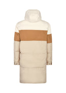 Ellemi Striped Padded Coat - Sand