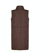 Randi 5 Long Padded Gilet - Coffee Bean