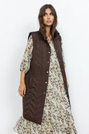 Randi 5 Long Padded Gilet - Coffee Bean