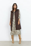 Randi 5 Long Padded Gilet - Coffee Bean