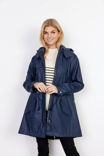 Alexa 1 Hooded Raincoat - Navy