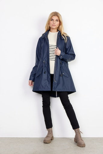 Alexa 1 Hooded Raincoat - Navy