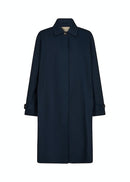 Lora 11 Long Button Coat - Navy