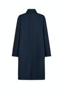 Lora 11 Long Button Coat - Navy