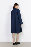 Lora 11 Long Button Coat - Navy