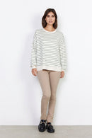 Barni 14 Stripe Sweater - Moss Green