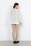 Barni 14 Stripe Sweater - Moss Green