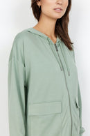 Banu Drawstring Hoodie - Moss Green
