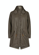 Alexa 1 Hooded Raincoat - Dark Army