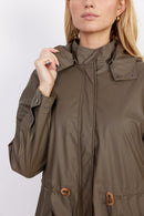Alexa 1 Hooded Raincoat - Dark Army