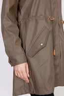 Alexa 1 Hooded Raincoat - Dark Army