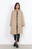 Lora 11 Long Button Coat - Camel