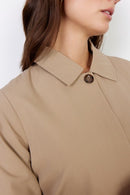 Lora 11 Long Button Coat - Camel