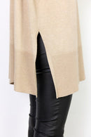 Dollie V Neck Loose Jumper - Sand Melange