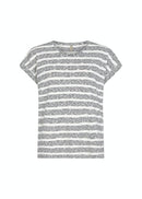 Chanti Stripe Short Sleeve T-Shirt - Black