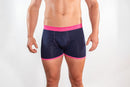 Bamboo Boxer - Navy Pink Band
