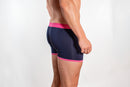 Bamboo Boxer - Navy Pink Band