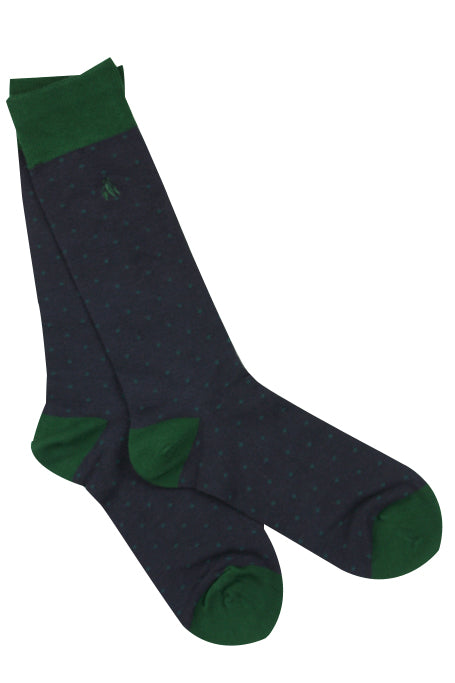 Spotted Sock - Navy