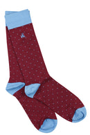Spotted Sock - Burgundy
