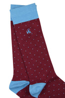 Spotted Sock - Burgundy