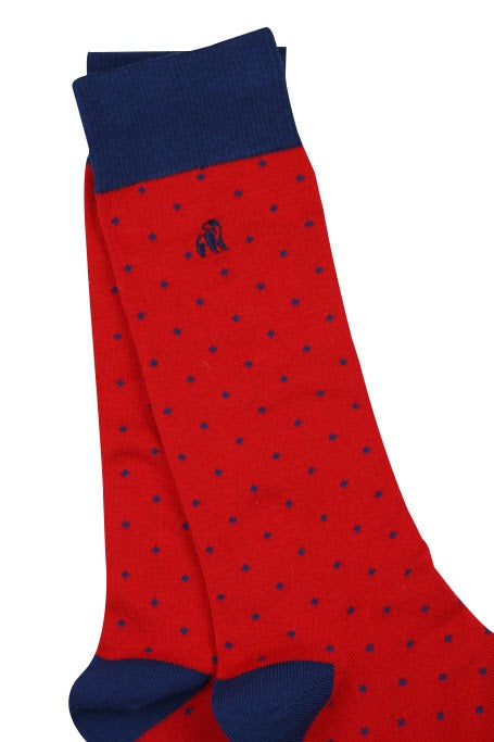 Spotted Sock - Red