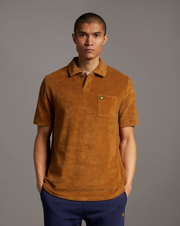 Boucle Polo Shirt - Cider Brown
