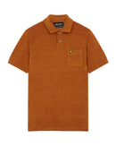 Boucle Polo Shirt - Cider Brown