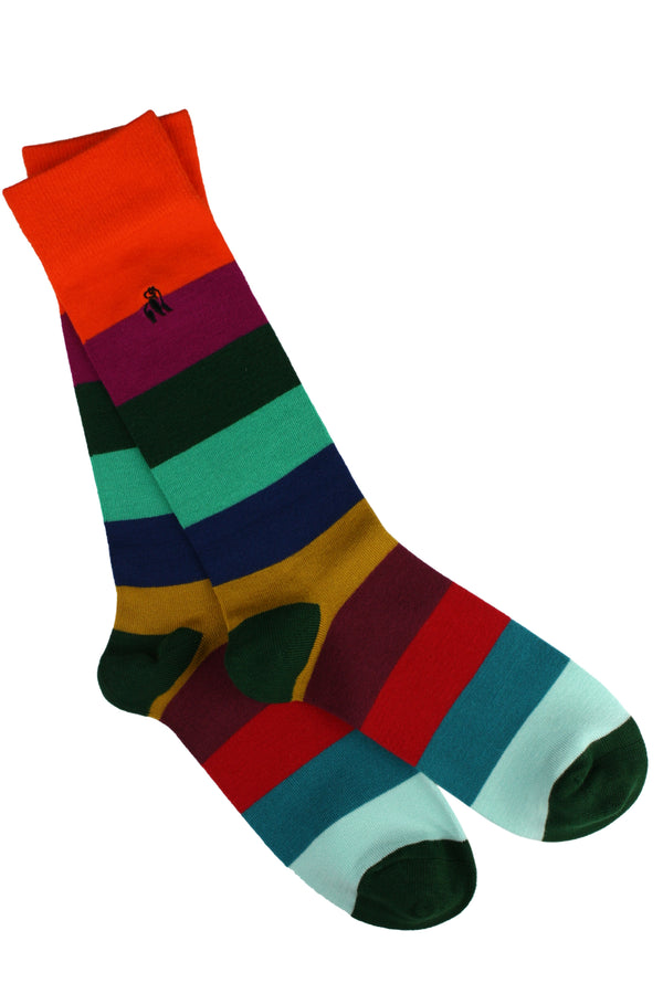 Block Striped Sock - Multi