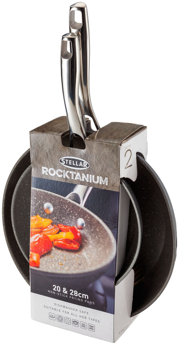 Rocktanium Frypan Twin Pack 20  28cm