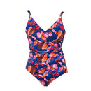 Sakura Mock Wrap Swimsuit - Blue
