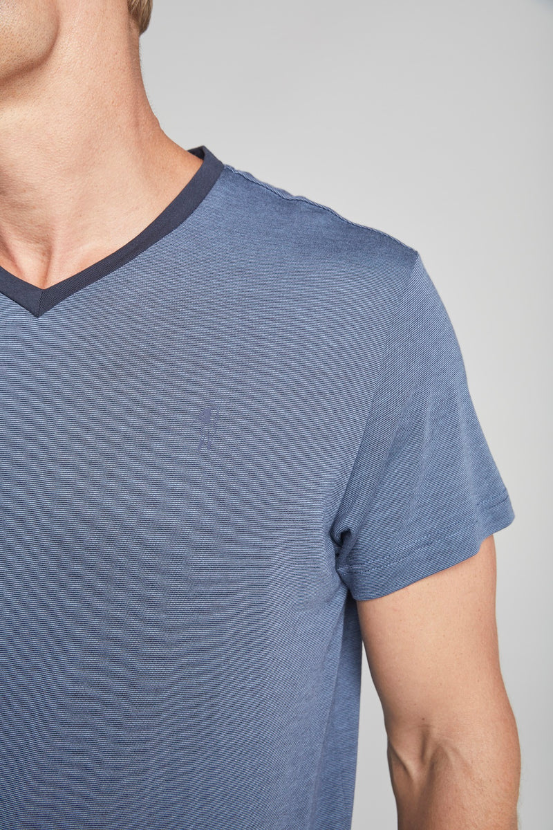 Short Sleeve Knit Pyjama - Navy