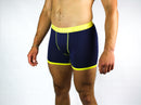 Bamboo Boxer - Navy Yellow Band