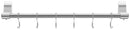 Premium Stainless Steel 42cm Hanging Rack and Six Hooks