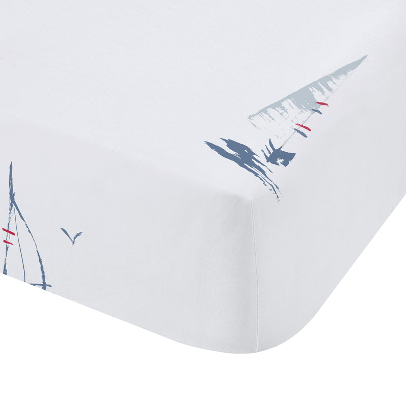 Sailing Boats Fitted Sheet Cot