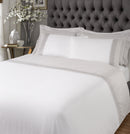 Samantha 300 Thread Count Cotton Sateen Duvet Cover Set - White