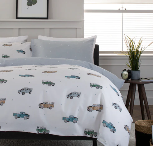 Out Tracking Duvet Cover Set - White