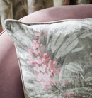 Anthea Floral Velour Green Cushion