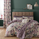 Painted Floral Duvet Cover Set - Plum