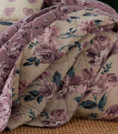 Painted Floral Duvet Cover Set - Plum