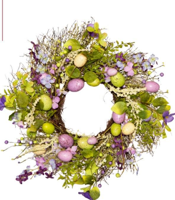 Lilac Maueve Easter Wreath 46cm