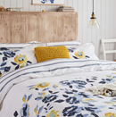 Galley Grade Floral Duvet Cover Set - Chalk