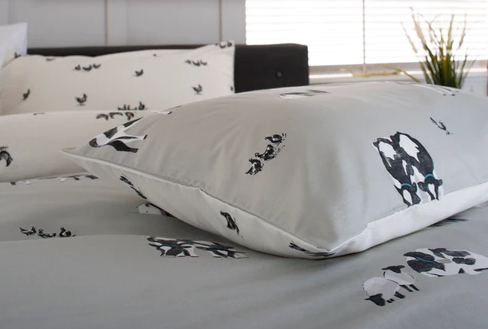 Cows, Sheep & Chicken Duvet Cover Set - Grey