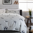 Cows, Sheep & Chicken Duvet Cover Set - Grey