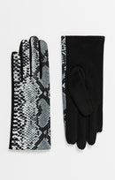 Shay Glove - Grey Snake Print