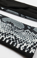 Shay Glove - Grey Snake Print
